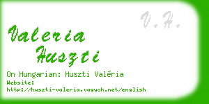 valeria huszti business card